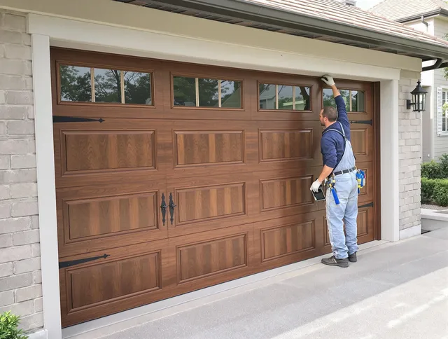 Custom garage door showcase by Port St. Lucie Garage Door Repair in Port St. Lucie