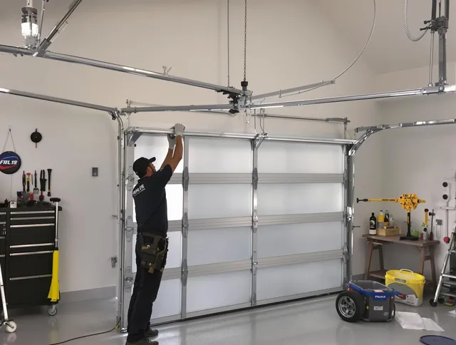 Port St. Lucie Garage Door Repair certified team performing precision garage door installation in Port St. Lucie