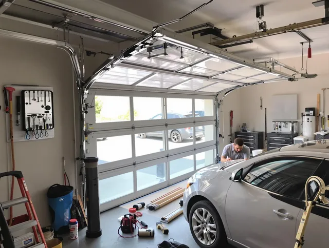 Garage door noise reduction service by Port St. Lucie Garage Door Repair in Port St. Lucie